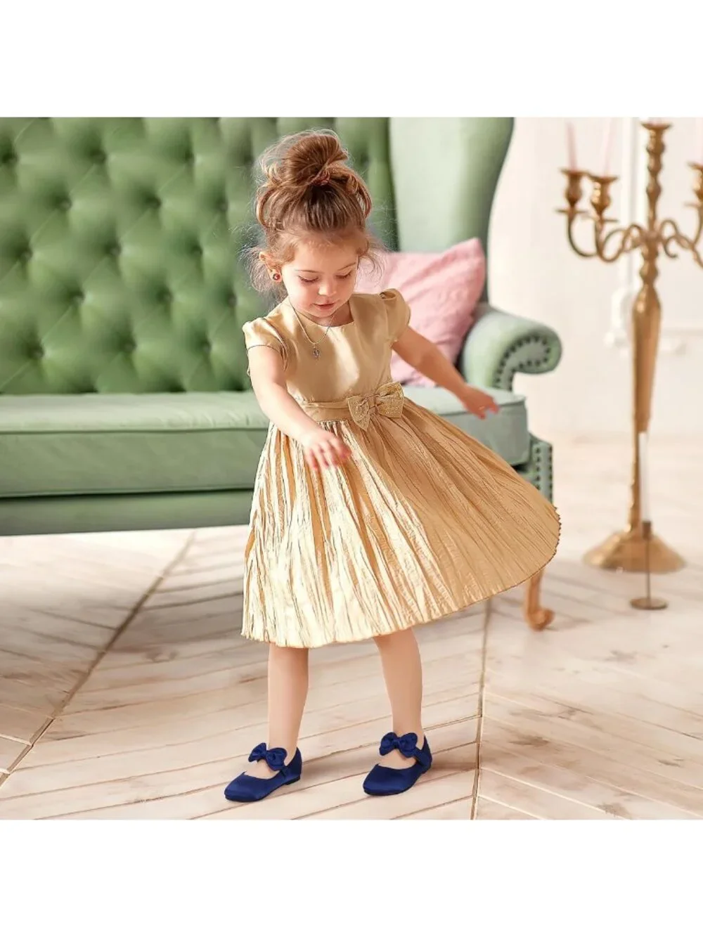 Adorable Toddler Dress Shoes for Girls - Floral Ballet Flats, Perfect for